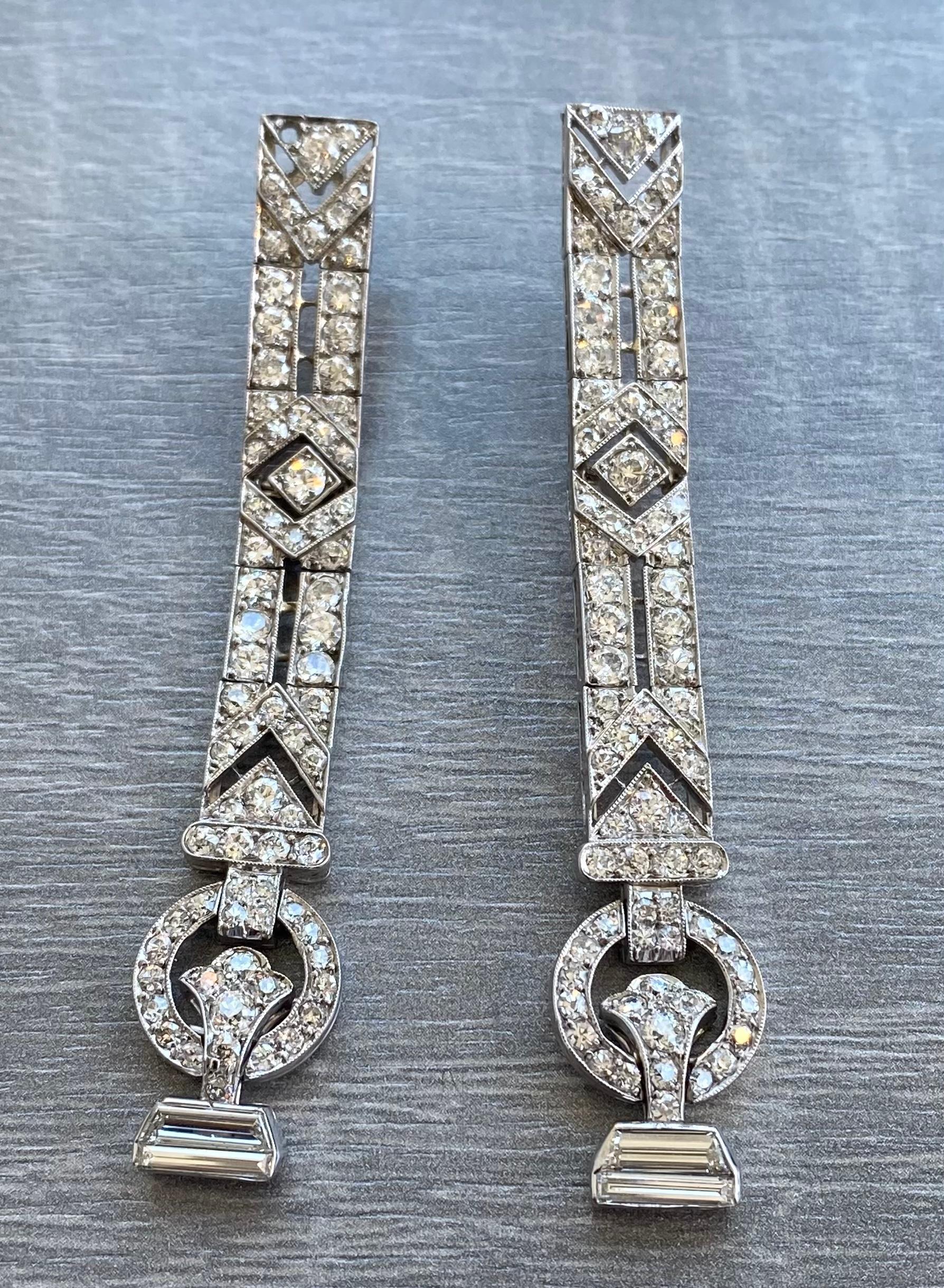 Women's Art Deco Diamond Earrings