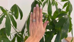 Art Deco Diamond Emerald Platinum Ring