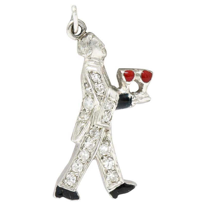 Cartier New York Art Deco Enamel 14 Karat Gold Rabbit Charm For Sale at ...