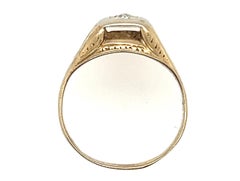 Art Deco Diamond Engagement Ring .05ct Old Mine Cut Original 1930s Antique 14k