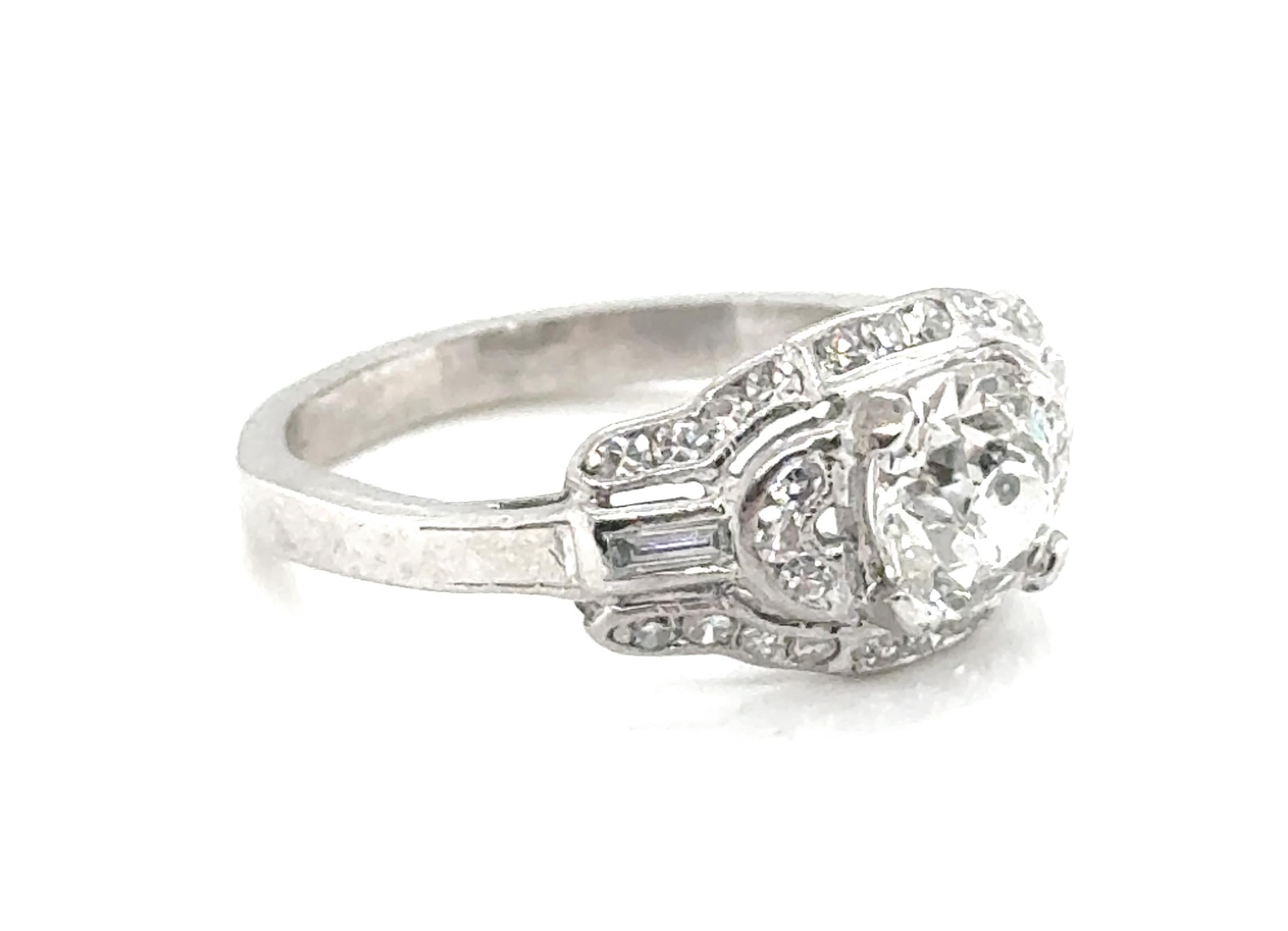 Art Deco Diamant Verlobungsring 1,75ct GIA Platin Antik 1920er Jahre Original Mine (Art déco) im Angebot