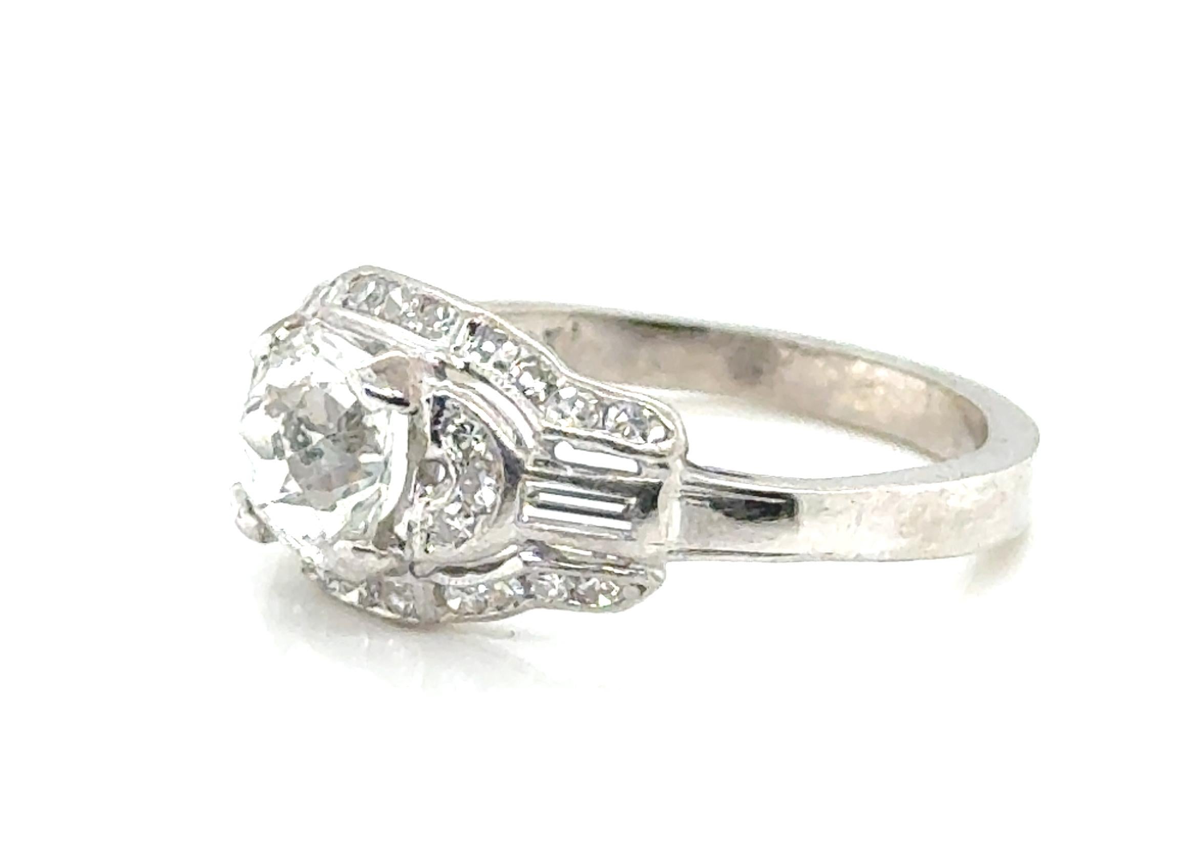 Art Deco Diamant Verlobungsring 1,75ct GIA Platin Antik 1920er Jahre Original Mine (Alteuropäischer Brillantschliff) im Angebot