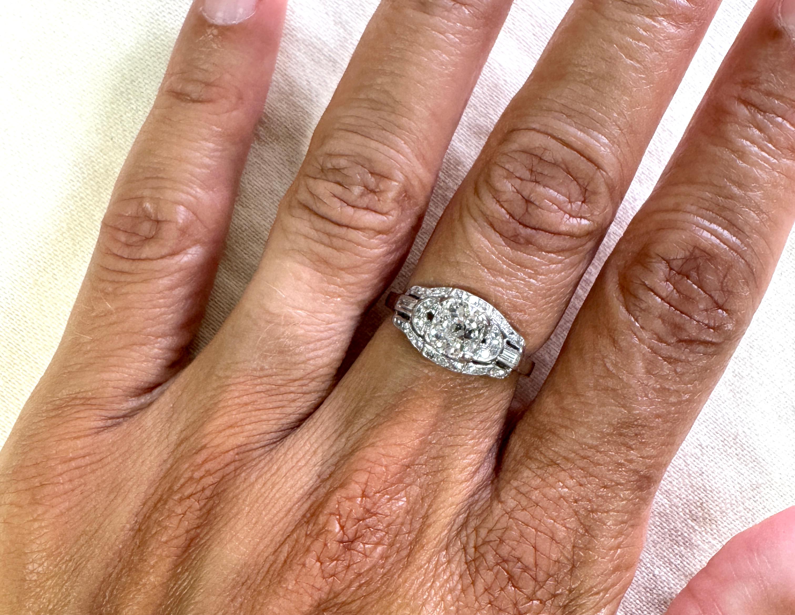 Art Deco Diamant Verlobungsring 1,75ct GIA Platin Antik 1920er Jahre Original Mine im Angebot 1