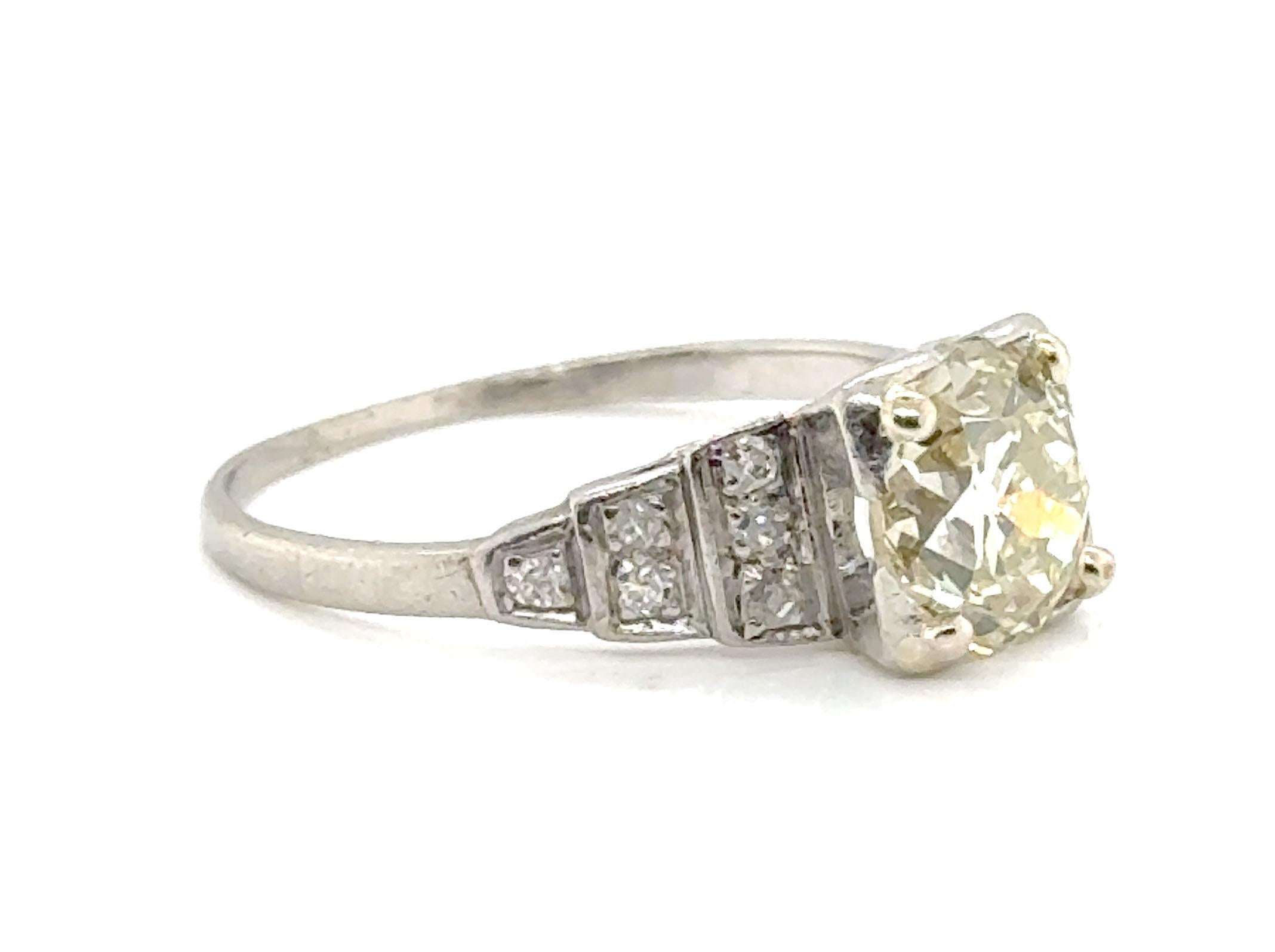 Genuine Original Antique from 1920's Art Deco 1.75ct Diamond Platinum Engagement Ring



Featuring a Magnificent Genuine Old European Cut Natural Mined Diamond Center Over 1.50ct

12 Antique Single Cut Diamonds Accent the Center Perfectly 

100%