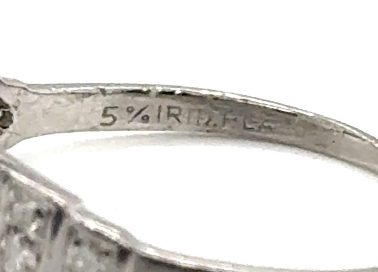 Art Deco Diamond Engagement Ring 1.75ct Old European Platinum Original 1920's In Excellent Condition For Sale In Dearborn, MI
