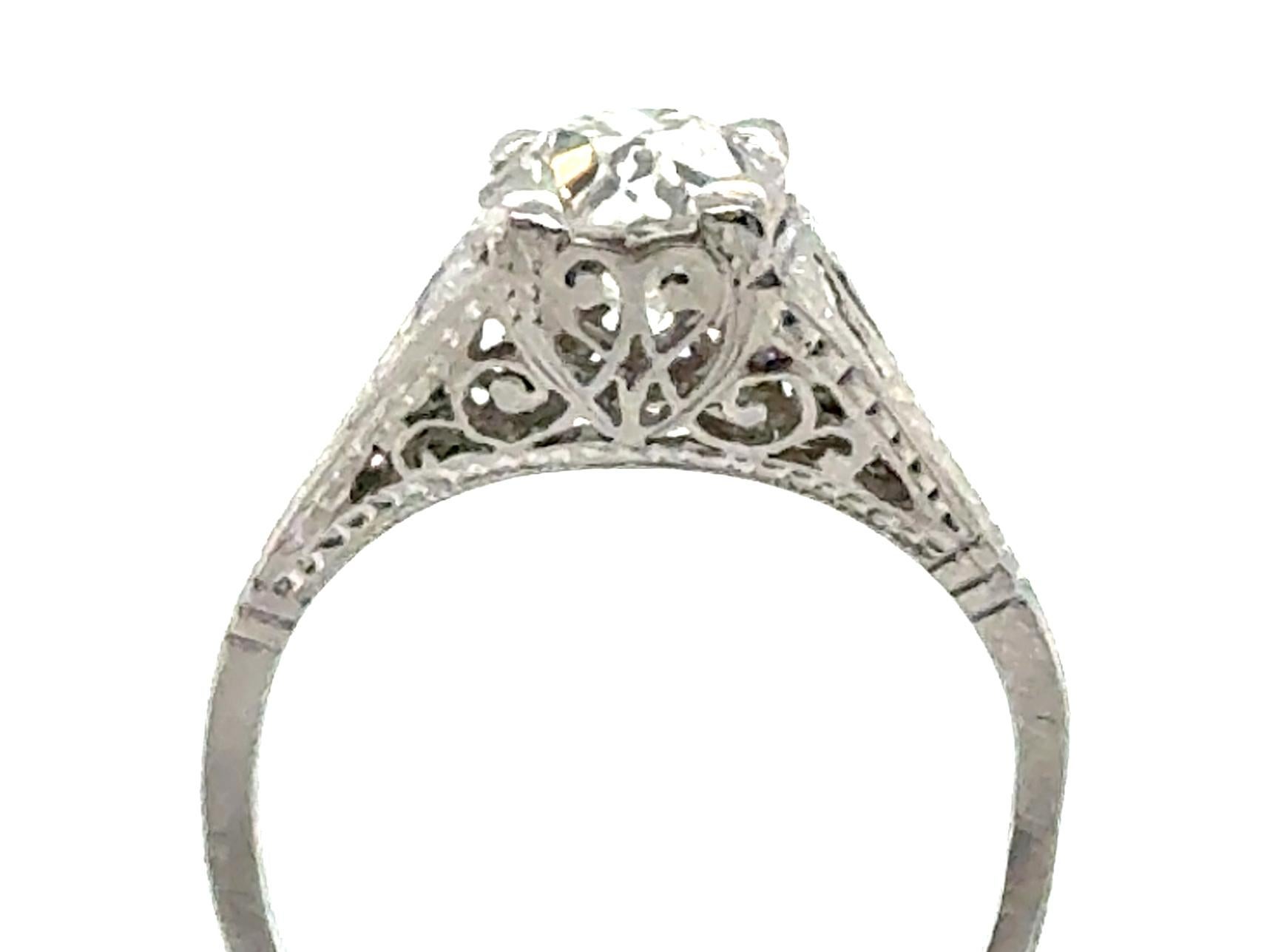 Genuine Original Art Deco from the 1920's GIA Certified 1.04ct Diamond Platinum Engagement Ring



Featuring a Genuine Old European Cut GIA Certified 1.04ct K VS1 Genuine Natural Mined Diamond Center

Though Certified as K Color, Diamond Faces Up