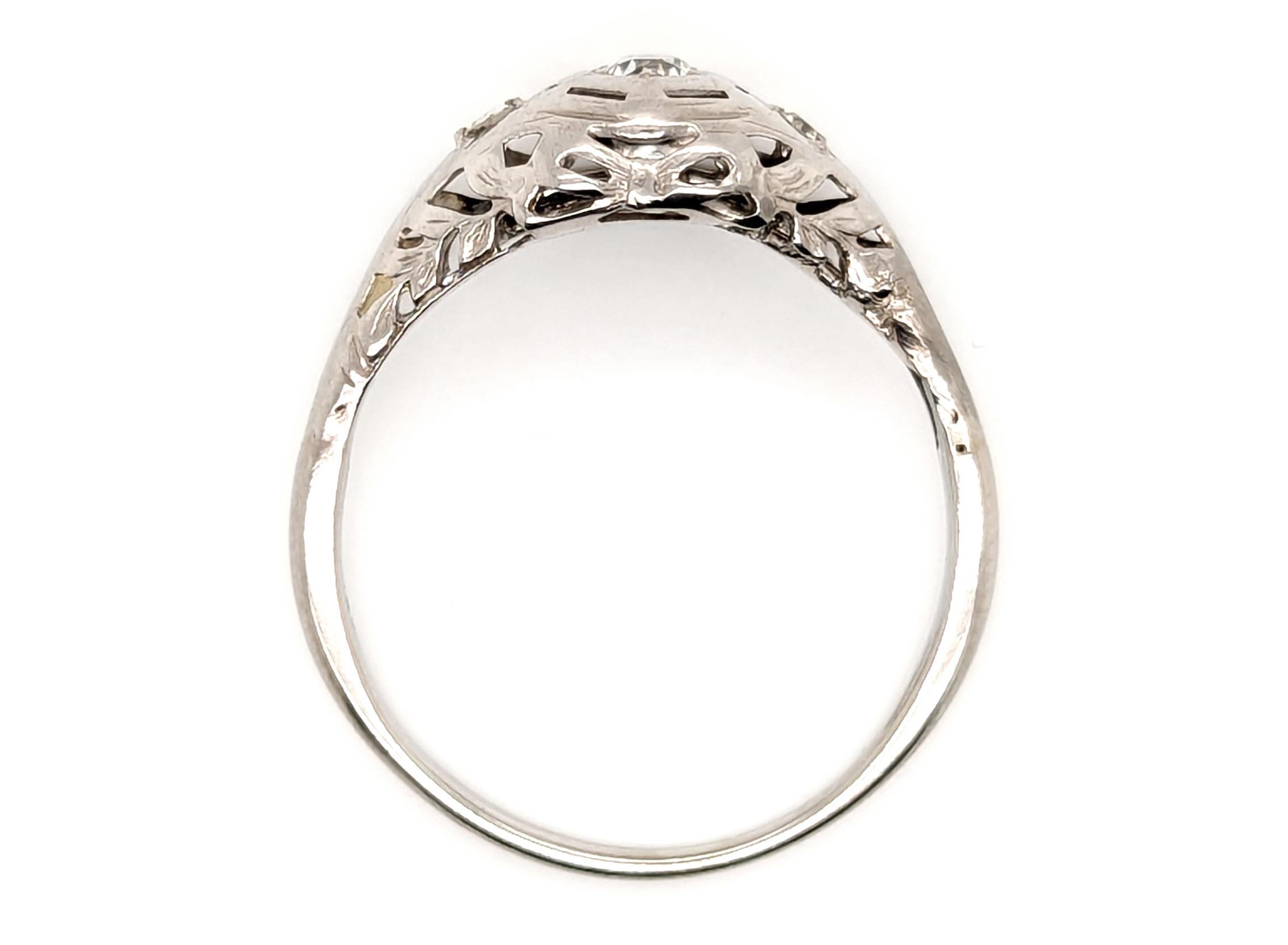 Genuine Original Antique from 1920's Diamond Solitaire Engagement Ring .21ct Old European Cut 18K White Gold


Featuring a Genuine .15ct Natural Mined Old European Cut Diamond Center

Genuine Antique Single Cut Diamonds Flank the Main