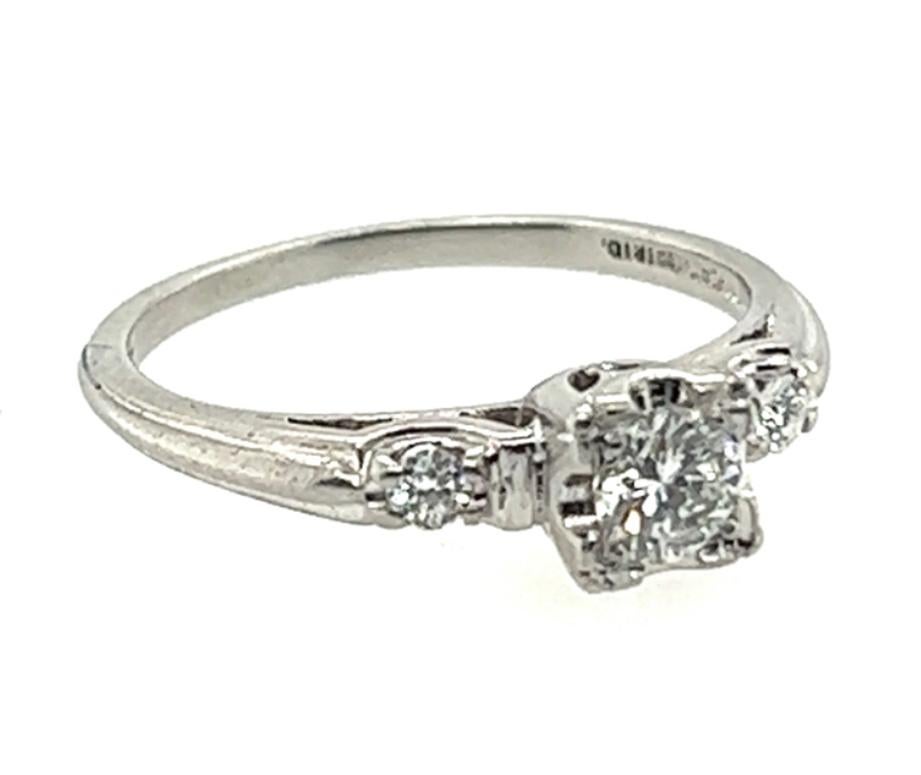 1930's platinum diamond ring