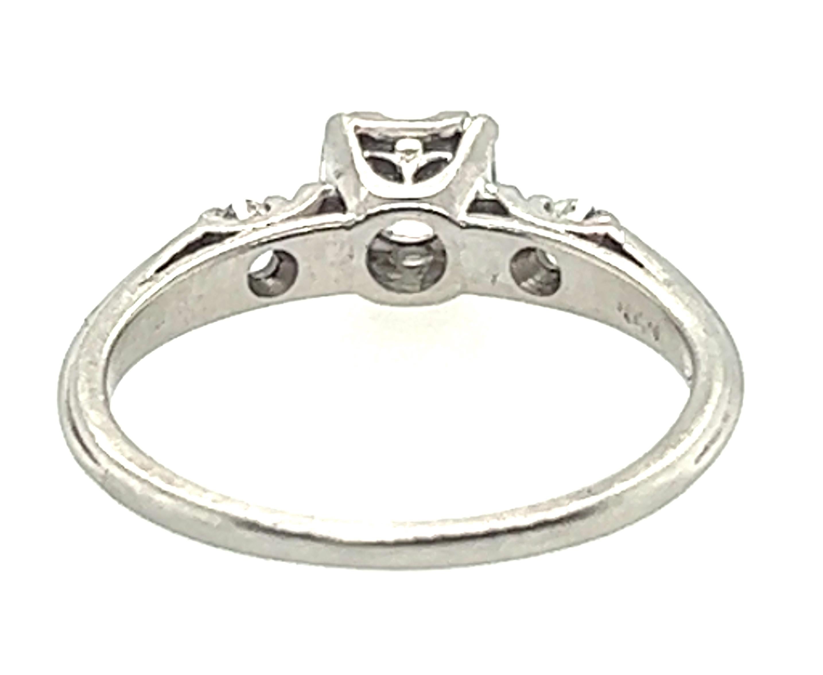 Women's Art Deco Diamond Engagement Ring .30ct Famous Granat Brothers 1930's Platinum