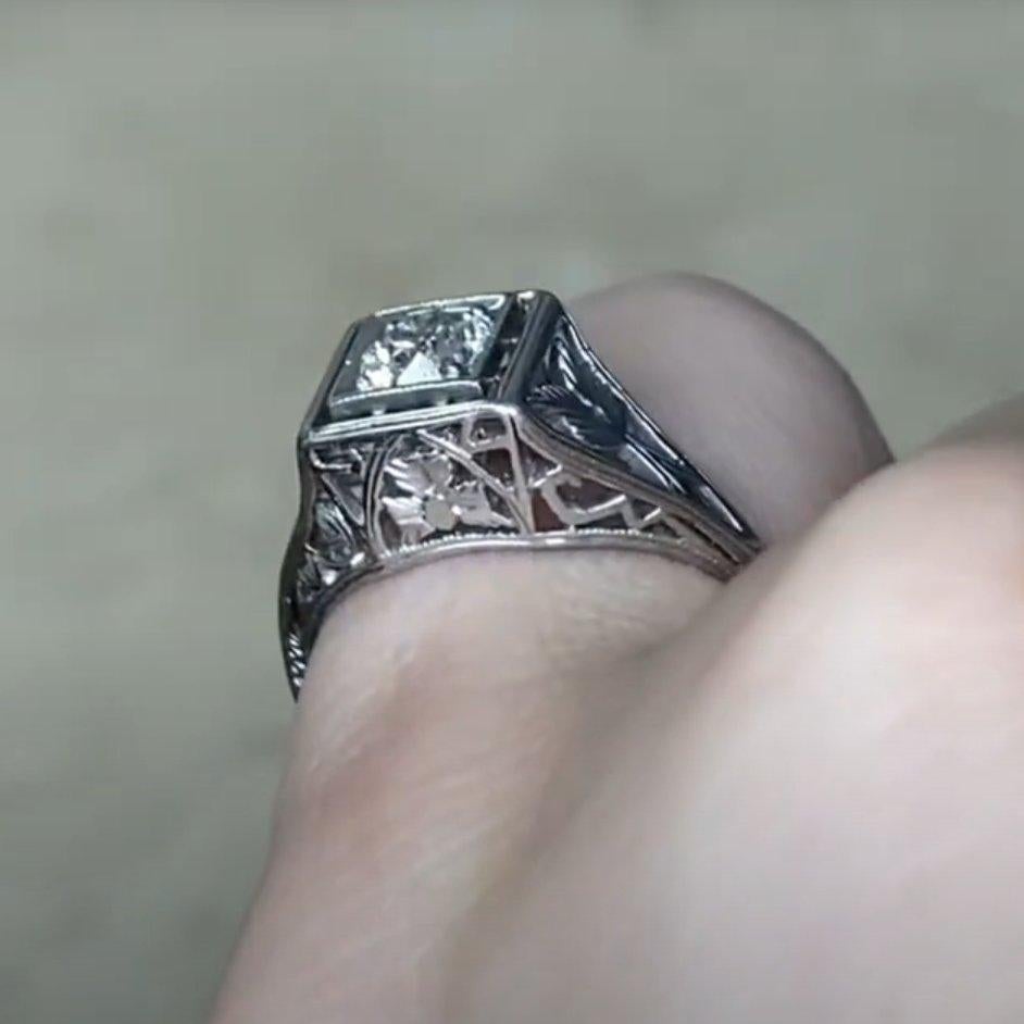De las mujeres Anillo de compromiso de diamantes Art Decó (aprox. 0,4 quilates) Diamante antiguo de talla europea en venta