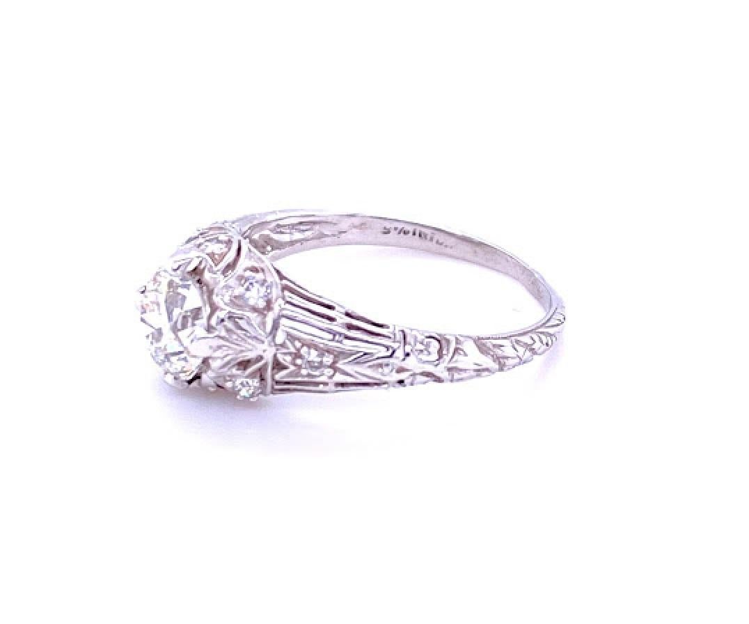 Old European Cut Art Deco Diamond Engagement Ring
