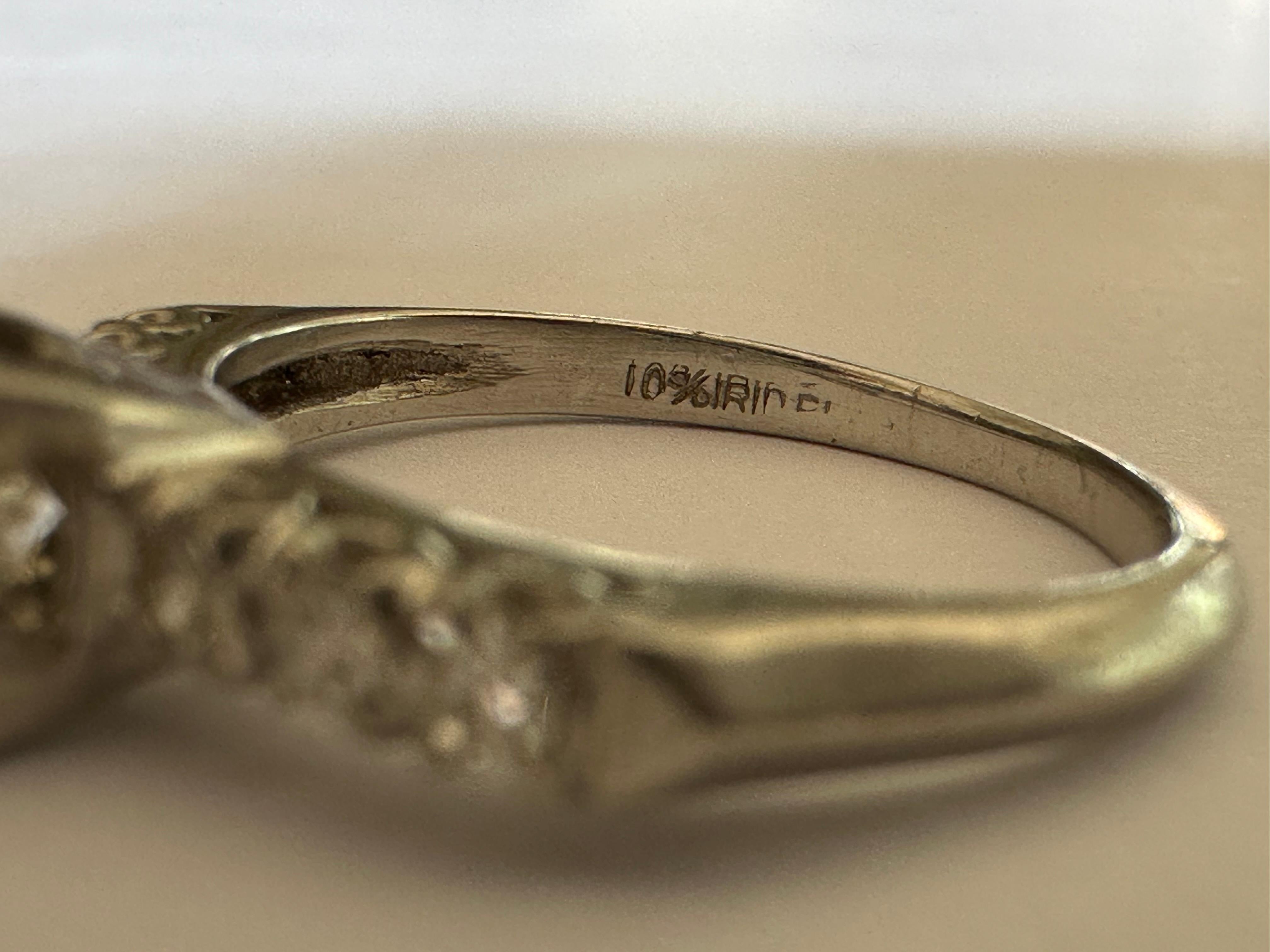 Taille vieille Europe Bague de fiançailles Art déco en diamants en vente