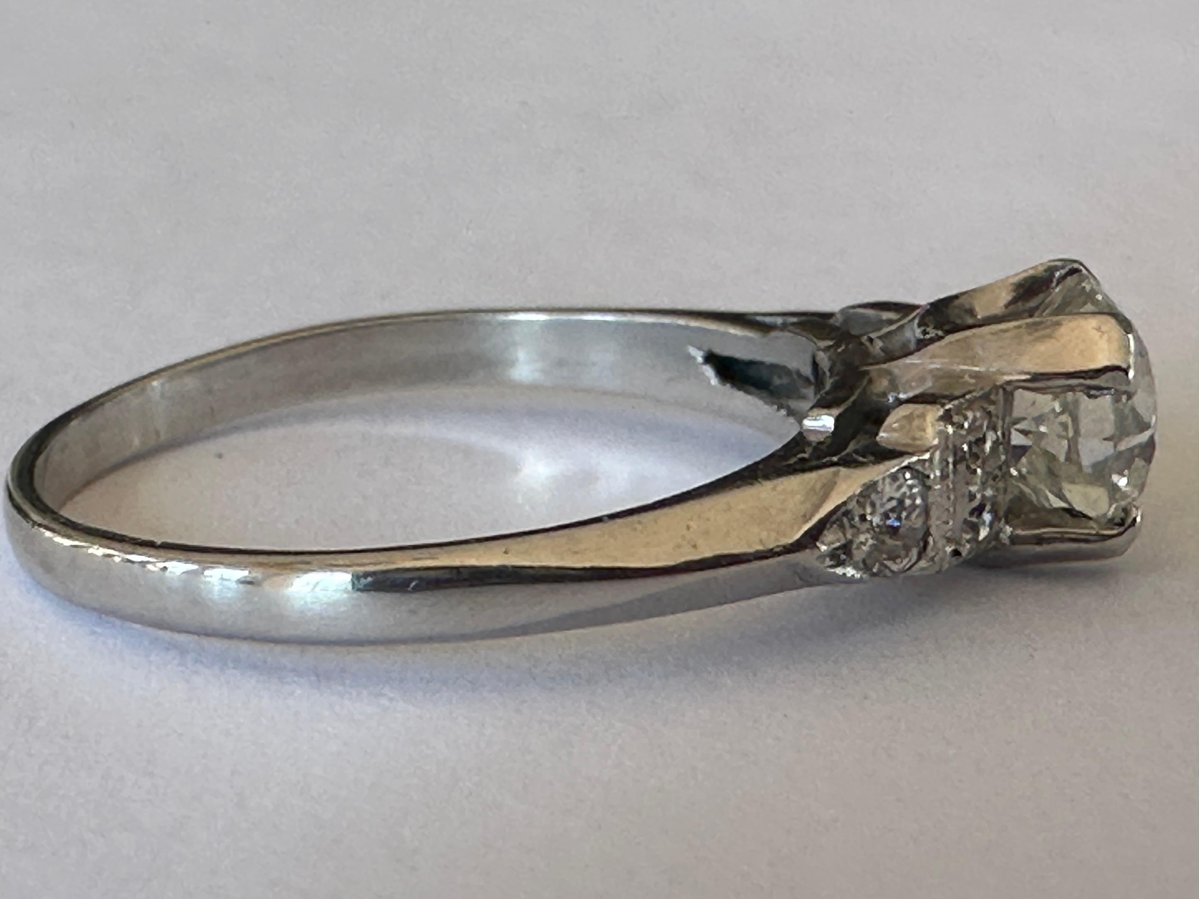 Women's Art Deco Diamond Engagement Ring  For Sale