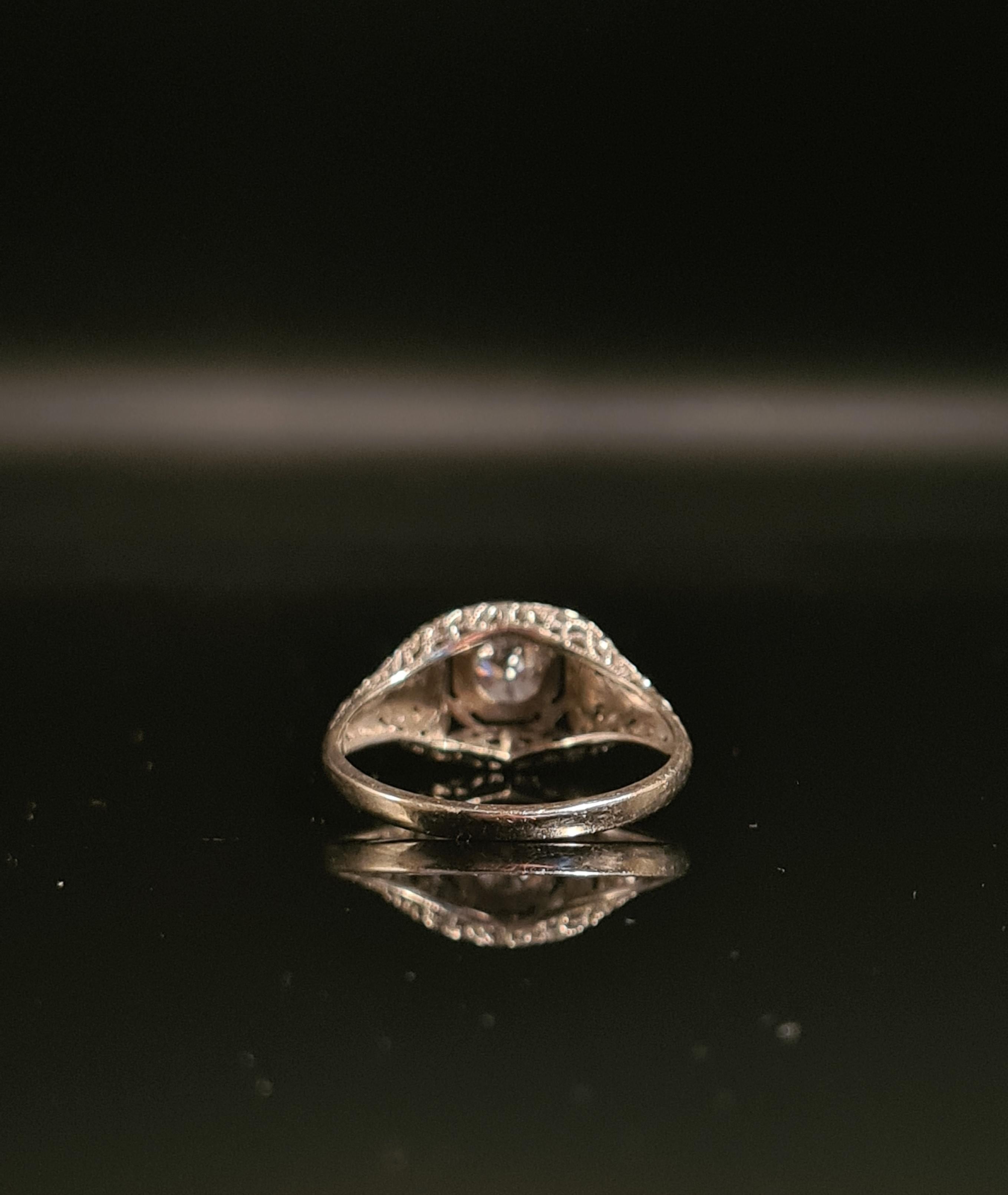 Prächtiger Art Deco Diamant-Verlobungsring 1