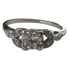 Bague de fiançailles Art déco en diamants