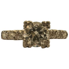 Bague de fiançailles Art déco en diamants