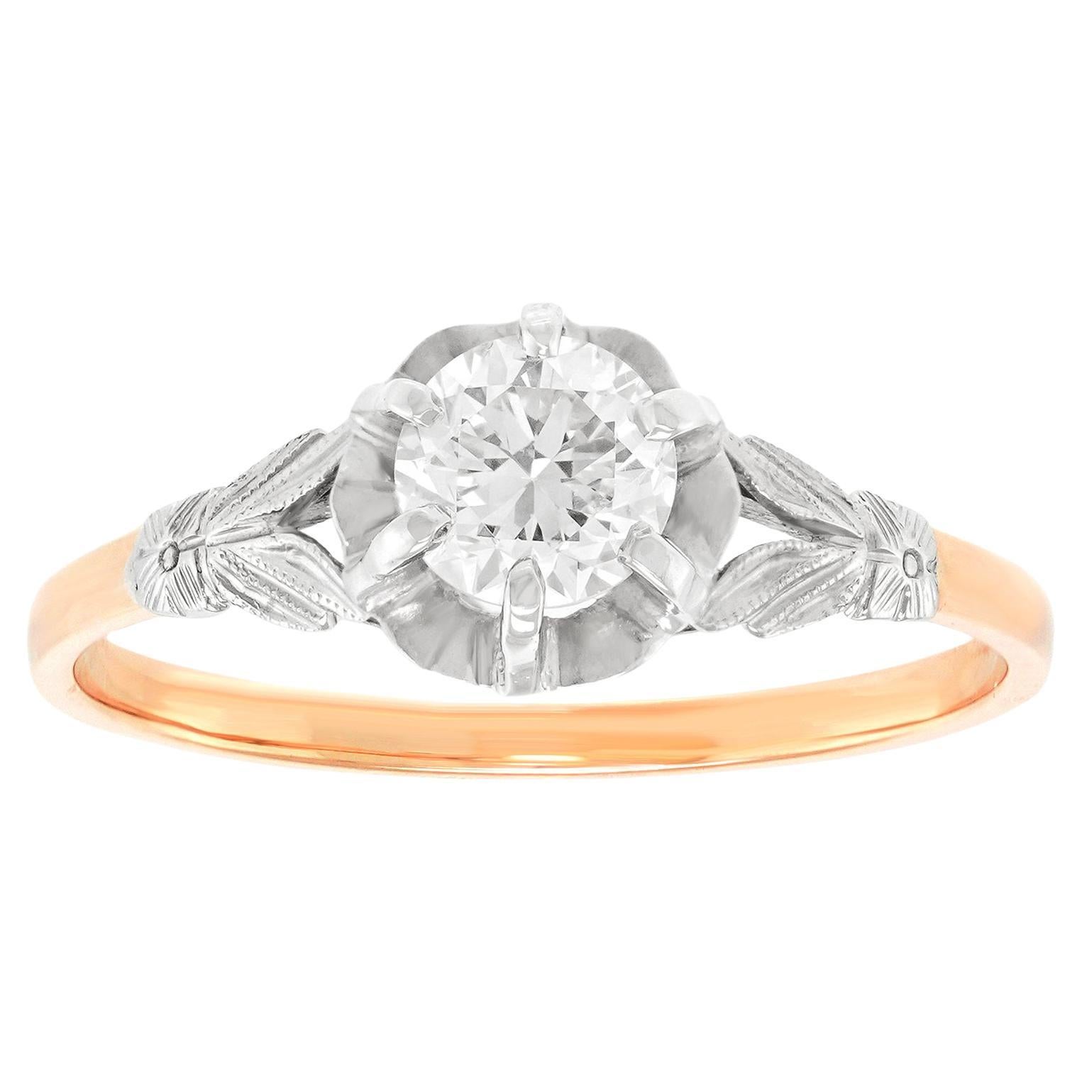 Art Deco Diamond Engagement Ring For Sale