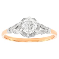 Bague de fiançailles Art déco en diamants