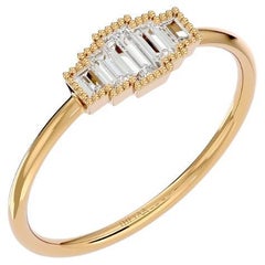 Art Deco Diamond Engagement Ring in 18 Karat Gold