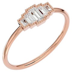 Art Deco Diamond Engagement Ring in 18 Karat Gold