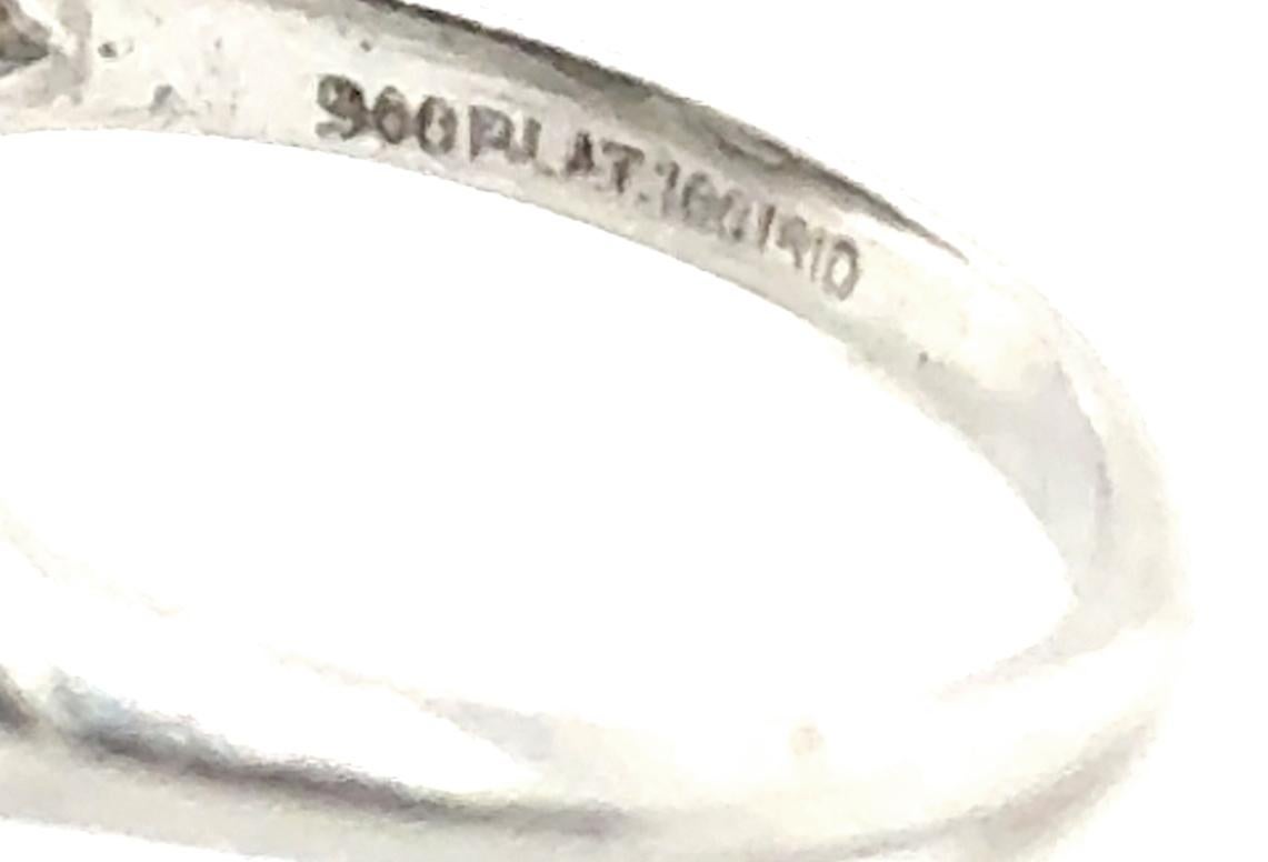 Round Cut Art Deco Diamond Engagement Ring Mined 1.20ct Ostrow & Samit 1930's-1940's For Sale