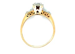 Art Deco Diamond Engagement Ring Mined .30ct Original 1940's 14K Yellow Gold