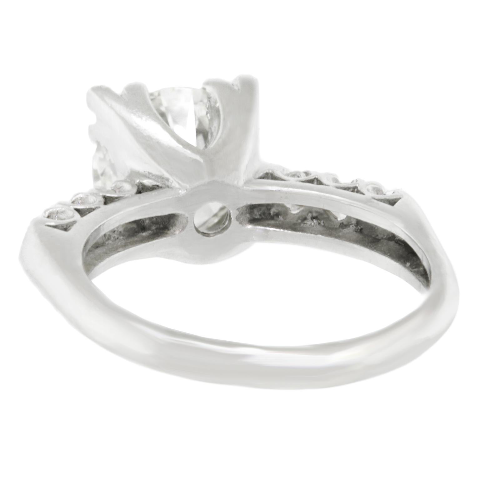 Art Deco Diamond Engagement Ring Platinum For Sale 4