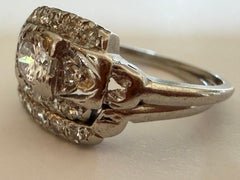 Art Deco Diamond Engagement Ring Set