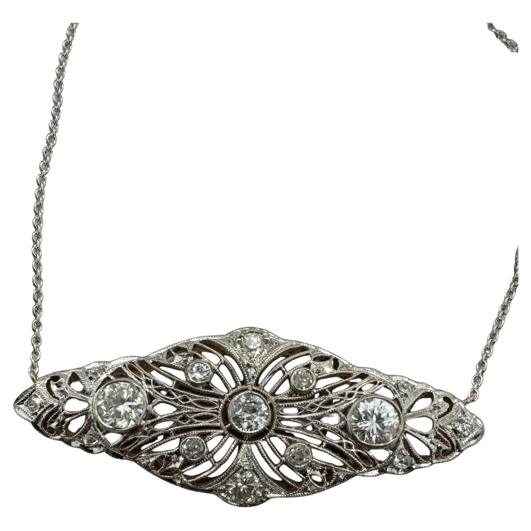 Collier filigrane Art déco