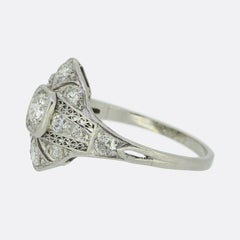 Art Deco Diamond Filigree Ring
