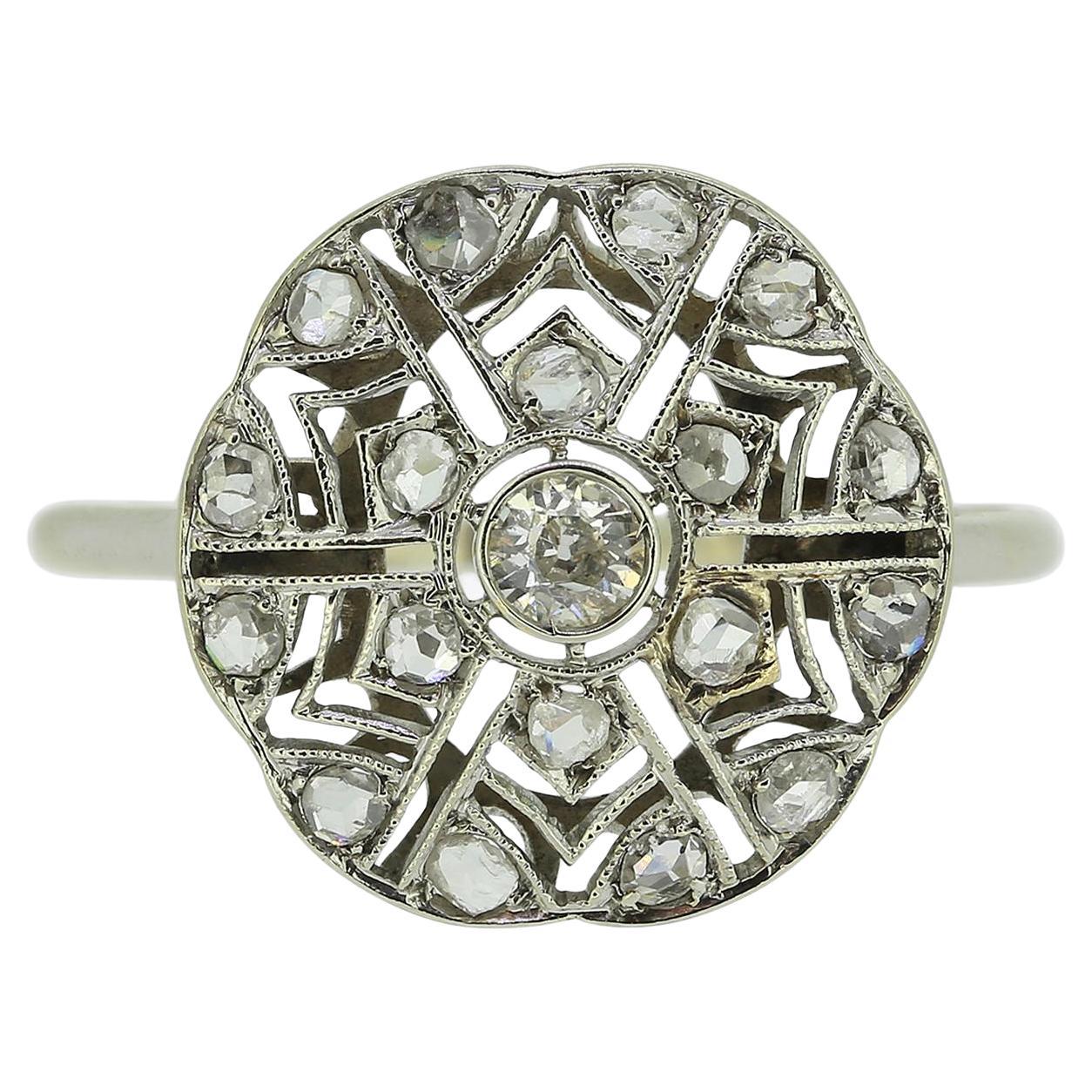 Art Deco Diamond Filigree Ring