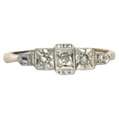 Antique Art Deco Diamond Five-Stone 18 Carat Gold Ring
