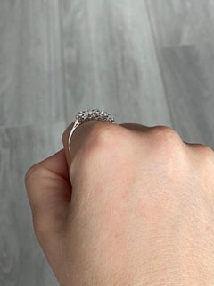 Art Deco Diamond Five-Stone and Platinum Ring