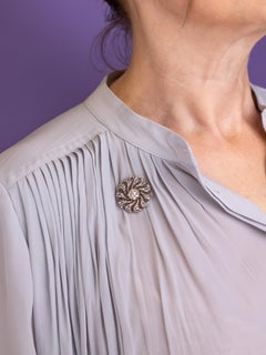 Art Deco, Diamond Flower Brooch Pin