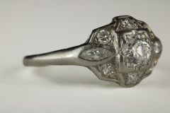 Art Deco Diamond Flower Ring