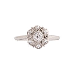 Art Deco Diamond Flower Ring