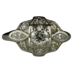 Art Deco Diamond Flower Ring