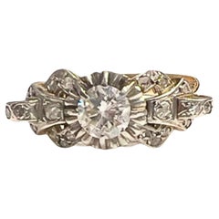 Art Deco Diamond Gold and Platinum Ring