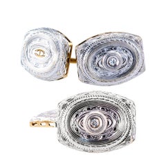 Art Deco Diamond Gold Cufflinks