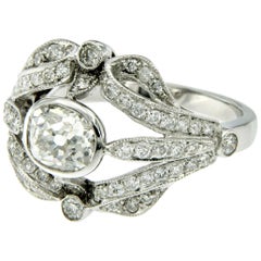 Art Deco Diamond Gold Engagement Ring