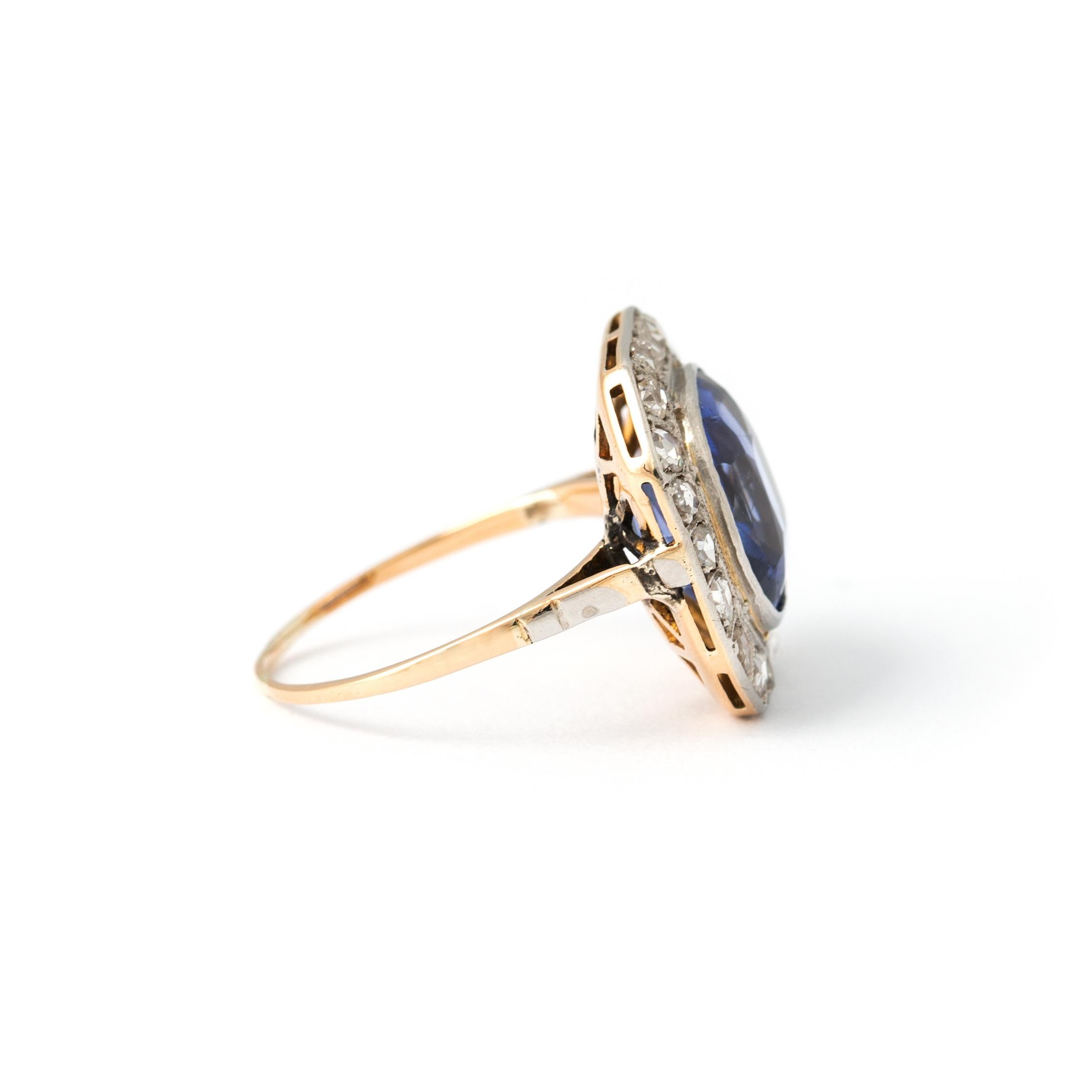 navy blue diamond ring
