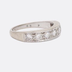 Art Deco Diamond Half Eternity Ring