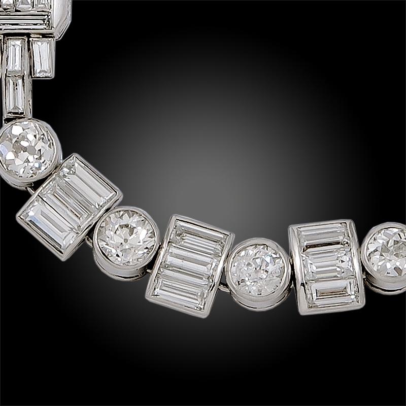 Mixed Cut Art Deco Diamond Ladies Wristwatch
