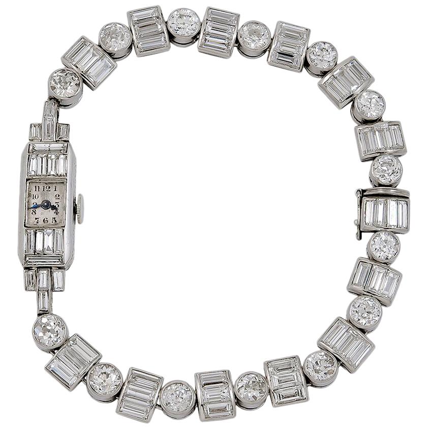 Art Deco Diamond Ladies Wristwatch