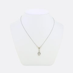 Art Deco Diamond Lavalier Necklace