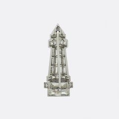 Art Deco Diamond Lighthouse Brooch