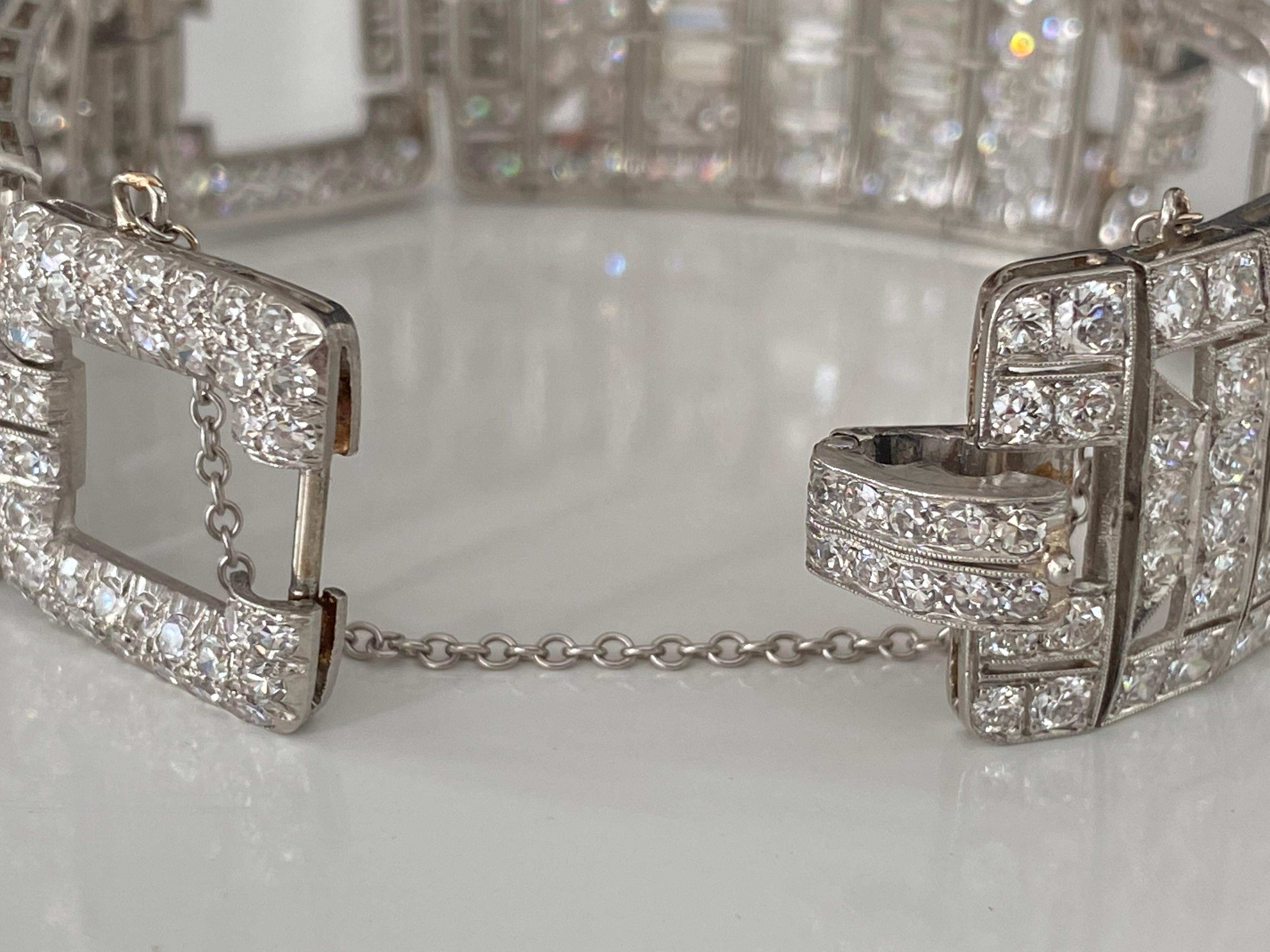 Art Deco Diamond Link Bracelet For Sale 5