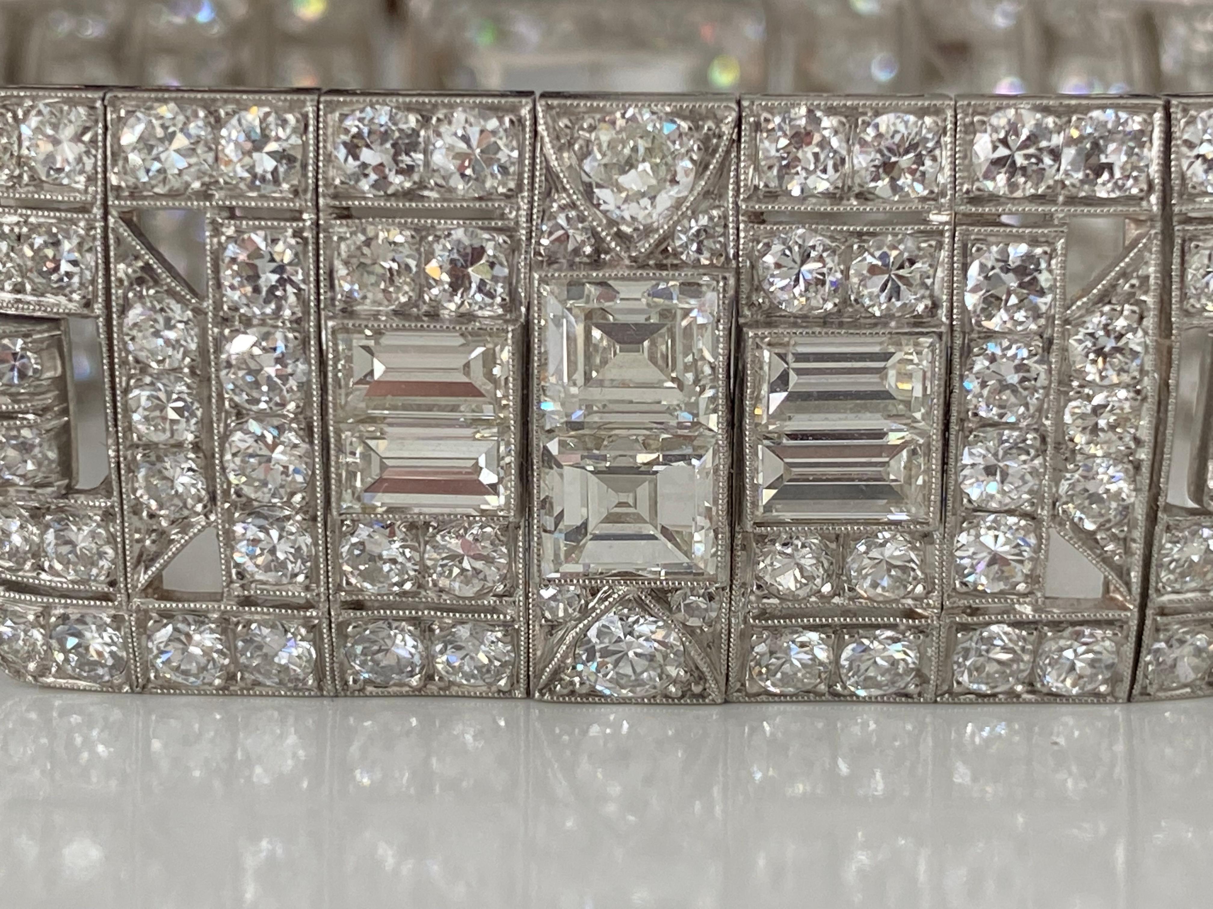 Art Deco Diamond Link Bracelet For Sale 6