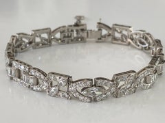 Bracciale A Link con diamanti Art Deco