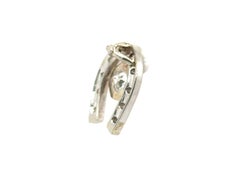 Art Deco Diamond Luck Horse Shoe Pendentif .40ct Platinum Original 1920-1930